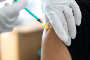 Patient undergoing joint injection service in TX